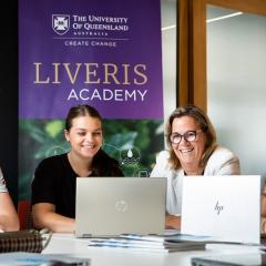Professor Peta Ashworth with Liveris Academy Scholars