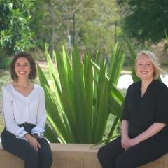 Ms Clara Botrel and Ms Ashley Kerrison (right)